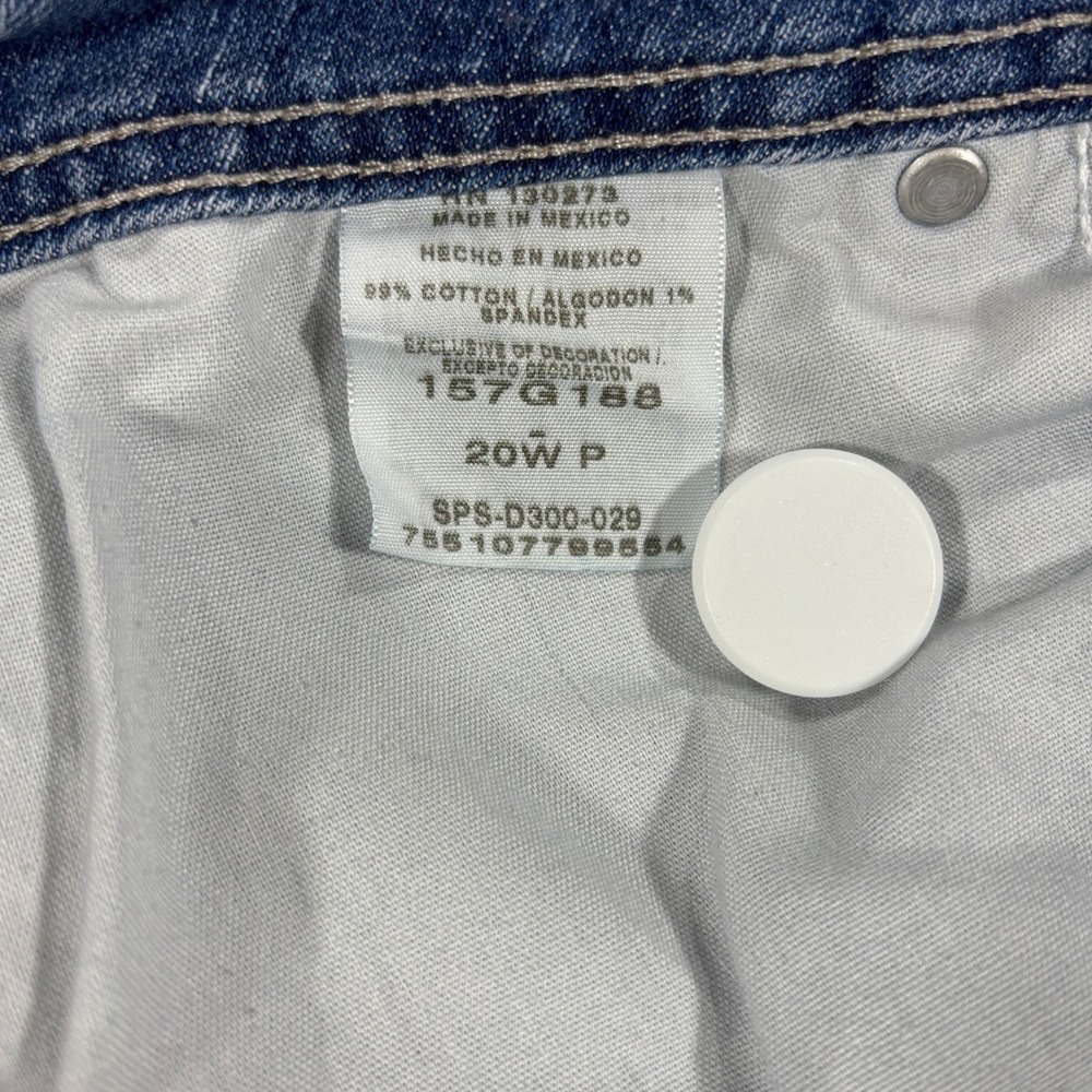 Riders by Lee Straight Leg Jeans Women 20W P Blue Medium Wash Stretch - Picture 11 of 14